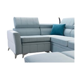 Modena V corner sofa with a sleeping function and a bedding container - Velvet, Amor velvet 4301 Modena V corner sofa with a sleeping function and a bedding container - Velvet, Amor velvet 4301