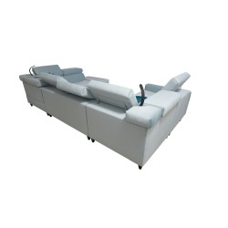 Modena V corner sofa with a sleeping function and a bedding container - Velvet, Amor velvet 4301 Modena V corner sofa with a sleeping function and a bedding container - Velvet, Amor velvet 4301