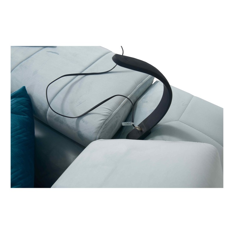 Modena V corner sofa with a sleeping function and a storage compartment for bedding - Velvet, Amor velvet 4318 Modena V corner sofa with a sleeping function and a storage compartment for bedding - Velvet, Amor velvet 4318