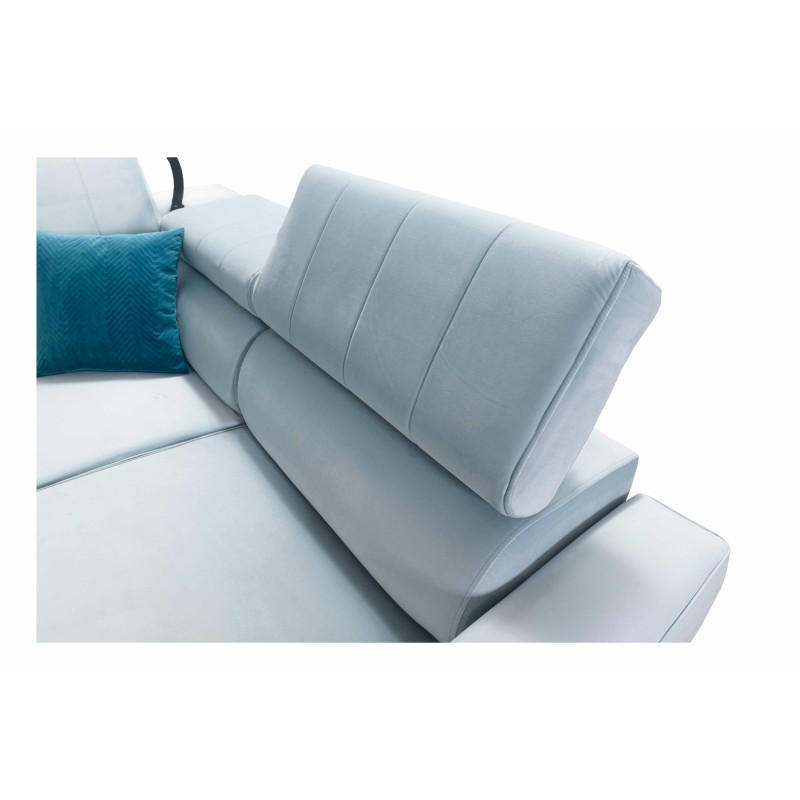 Modena V corner sofa with a sleeping function and a bedding container - Velvet, Amor velvet 4301 Modena V corner sofa with a sleeping function and a bedding container - Velvet, Amor velvet 4301