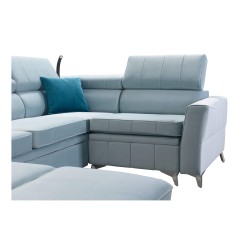 Modena V corner sofa with a sleeping function and a storage compartment for bedding - Velvet, Amor velvet 4318 Modena V corner sofa with a sleeping function and a storage compartment for bedding - Velvet, Amor velvet 4318