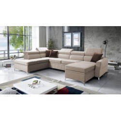 Narożnik Modena VI z funkcją spania – elegancja i funkcjonalność w tkaninie Velvet, Amor velvet 4303 Narożnik Modena VI z funkcją spania – elegancja i funkcjonalność w tkaninie Velvet, Amor velvet 4303