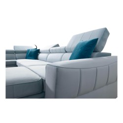 Narożnik Modena VI z funkcją spania – elegancja i funkcjonalność w tkaninie Velvet, Amor velvet 4308 Narożnik Modena VI z funkcją spania – elegancja i funkcjonalność w tkaninie Velvet, Amor velvet 4308