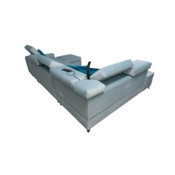 Narożnik Modena VI z funkcją spania – elegancja i funkcjonalność w tkaninie Velvet, Amor velvet 4309 Narożnik Modena VI z funkcją spania – elegancja i funkcjonalność w tkaninie Velvet, Amor velvet 4309
