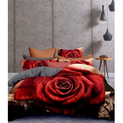 Frankhauer 3D Microfiber Bedding RED ROSE