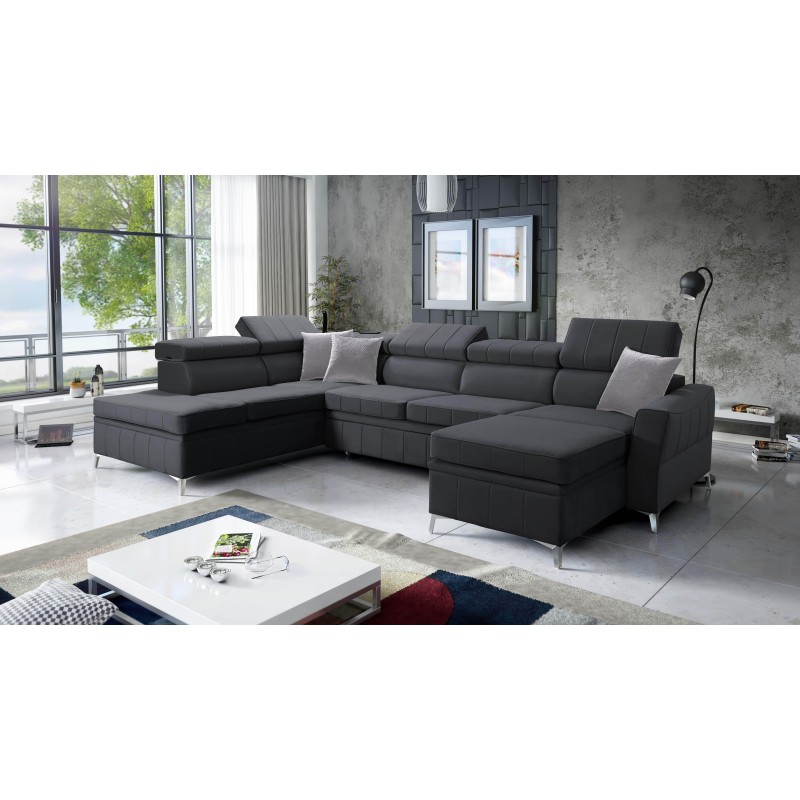 Narożnik Modena VI z funkcją spania – elegancja i funkcjonalność w tkaninie Velvet, Amor velvet 4321 Narożnik Modena VI z funkcją spania – elegancja i funkcjonalność w tkaninie Velvet, Amor velvet 4321