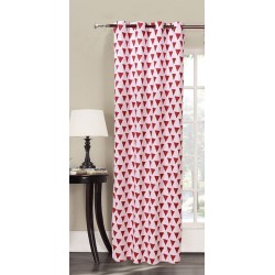 Frankhauer Curtain TRIANGLES white-red 140x245