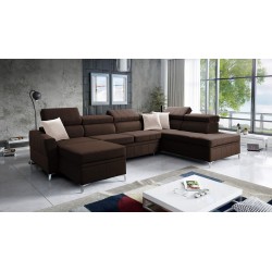 Modena VI corner sofa with sleeping function – elegance and functionality in Velvet fabric, Amor velvet 4301