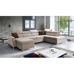 Modena VI Corner Sofa with Sleeping Function – Elegance and Functionality in Velvet Fabric, Amor Velvet 4303