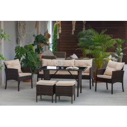 Frankhauer TAJLO dark brown garden furniture set