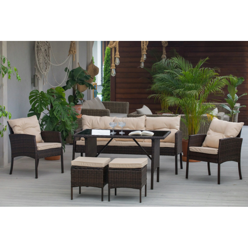 Frankhauer TAJLO dark brown garden furniture set Frankhauer TAJLO dark brown garden furniture set