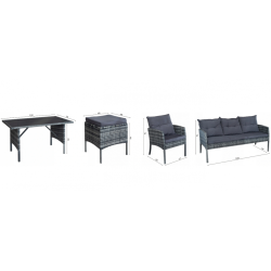 Frankhauer TAJLO brown garden furniture set Frankhauer TAJLO brown garden furniture set