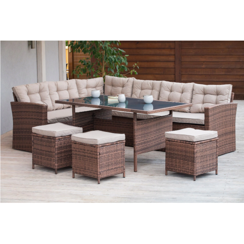 Frankhauer LILO Dark Brown Garden Furniture Set Frankhauer LILO Dark Brown Garden Furniture Set