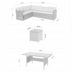 Frankhauer LILO Dark Brown Garden Furniture Set Frankhauer LILO Dark Brown Garden Furniture Set