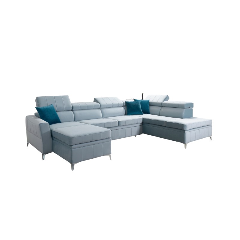 Modena VI corner sofa with a sleeping function – elegance and functionality in Velvet fabric, Amor velvet 4309 Modena VI corner sofa with a sleeping function – elegance and functionality in Velvet fabric, Amor velvet 4309