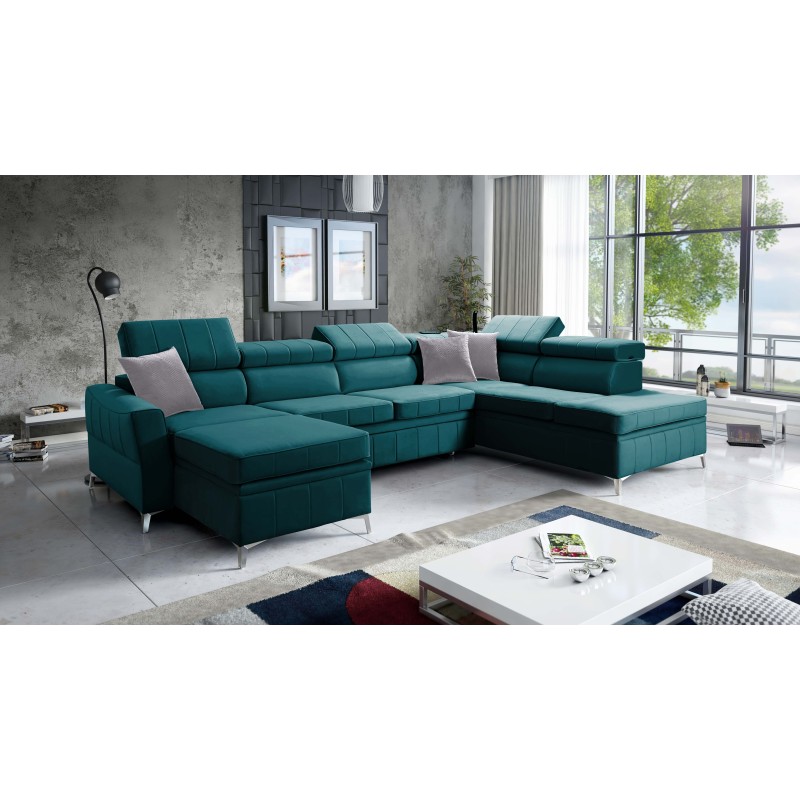 Modena VI corner sofa with sleeping function – elegance and functionality in Velvet fabric, Amor velvet 4312 Modena VI corner sofa with sleeping function – elegance and functionality in Velvet fabric, Amor velvet 4312