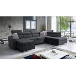 Modena VI corner sofa with a sleeping function – elegance and functionality in Velvet fabric, Amor velvet 4321