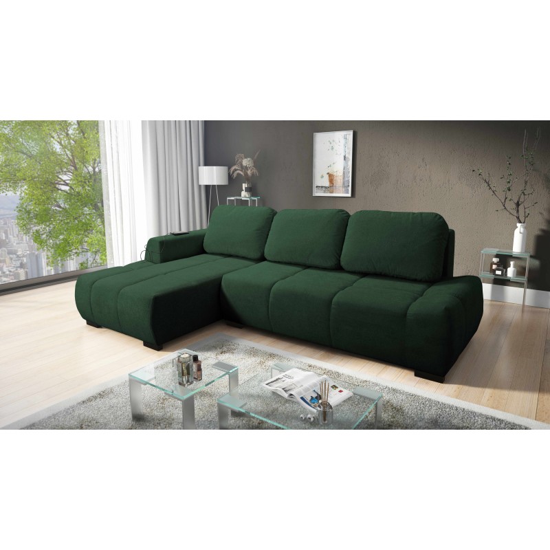 Oscar corner sofa with sleeping function and USB port – Comfort and style in your living room Oscar corner sofa with sleeping function and USB port – Comfort and style in your living room