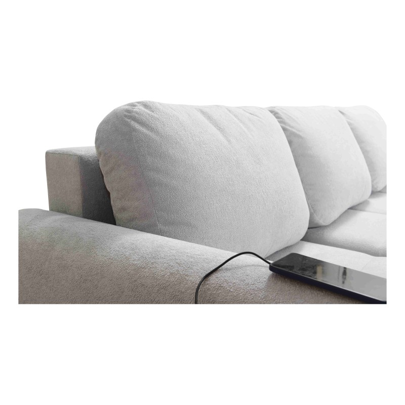 Oscar corner sofa with sleeping function and USB port – Comfort and style in your living room Oscar corner sofa with sleeping function and USB port – Comfort and style in your living room