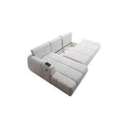 Narożnik Oscar z funkcja spania oraz portem usb tkanina Freya 210.07 Narożnik Oscar z funkcja spania oraz portem usb tkanina Freya 210.07