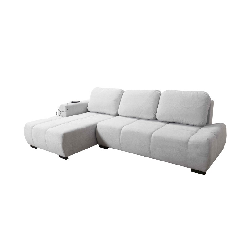 Oscar corner sofa with sleeping function and USB port – Comfort and style in your living room Oscar corner sofa with sleeping function and USB port – Comfort and style in your living room
