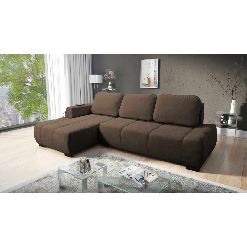 Oscar corner sofa with sleeping function and USB port – Comfort and style in your living room Oscar corner sofa with sleeping function and USB port – Comfort and style in your living room