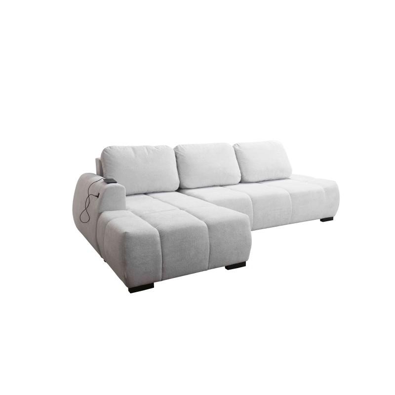 Oscar corner sofa with sleeping function and USB port – Comfort and style in your living room Oscar corner sofa with sleeping function and USB port – Comfort and style in your living room