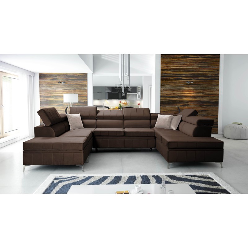 Modena VIII Corner Sofa with Sleeping Function Velvet, Amor Velvet 4301 - elegance and functionality in one Modena VIII Corner Sofa with Sleeping Function Velvet, Amor Velvet 4301 - elegance and functionality in one
