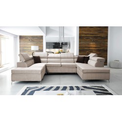 Narożnik Modena VIII z funkcją spania Velvet, Amor velvet 4303 - elegancja i funkcjonalność w jednym