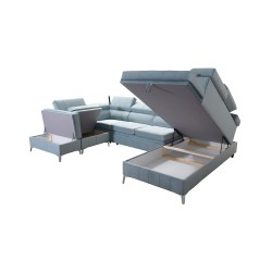 Ecksofa Modena VIII mit Schlaffunktion Velvet, Amor Velvet 4308 - Eleganz und Funktionalität in einem Ecksofa Modena VIII mit Schlaffunktion Velvet, Amor Velvet 4308 - Eleganz und Funktionalität in einem