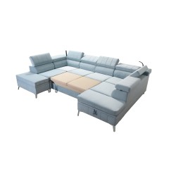 Modena VIII corner sofa with sleeping function Velvet, Amor velvet 4309 - elegance and functionality in one Modena VIII corner sofa with sleeping function Velvet, Amor velvet 4309 - elegance and functionality in one