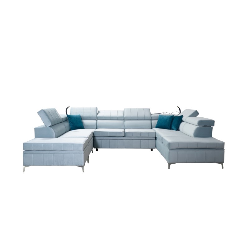 Modena VIII corner sofa with sleeping function Velvet, Amor velvet 4309 - elegance and functionality in one Modena VIII corner sofa with sleeping function Velvet, Amor velvet 4309 - elegance and functionality in one