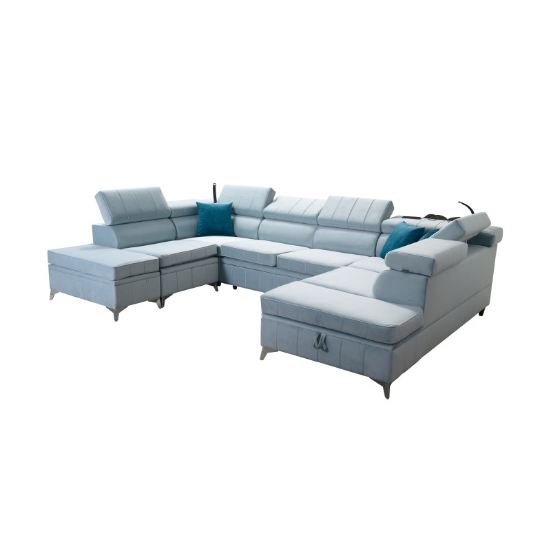 Modena VIII corner sofa with sleeping function Velvet, Amor velvet 4309 - elegance and functionality in one Modena VIII corner sofa with sleeping function Velvet, Amor velvet 4309 - elegance and functionality in one