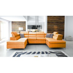 Narożnik Modena VIII z funkcją spania Velvet, Amor velvet 4309 - elegancja i funkcjonalność w jednym