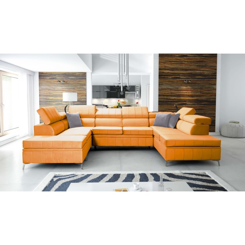 Modena VIII corner sofa with sleeping function Velvet, Amor velvet 4309 - elegance and functionality in one Modena VIII corner sofa with sleeping function Velvet, Amor velvet 4309 - elegance and functionality in one