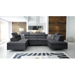 Modena VIII Corner Sofa with Sleeping Function Velvet, Amor Velvet 4321 - Elegance and Functionality in One