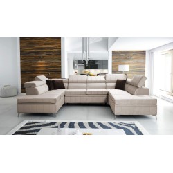 Modena VIII Corner Sofa with Sleeping Function Velvet, Amor Velvet 4303 - Elegance and Functionality in One