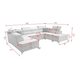 Modena VIII corner sofa with sleeping function Velvet, Amor velvet 4309 - elegance and functionality in one Modena VIII corner sofa with sleeping function Velvet, Amor velvet 4309 - elegance and functionality in one