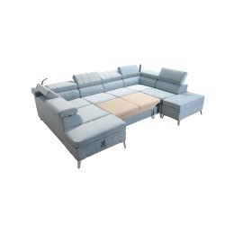 Modena VIII corner sofa with sleeping function Velvet, Amor velvet 4309 - elegance and functionality in one Modena VIII corner sofa with sleeping function Velvet, Amor velvet 4309 - elegance and functionality in one