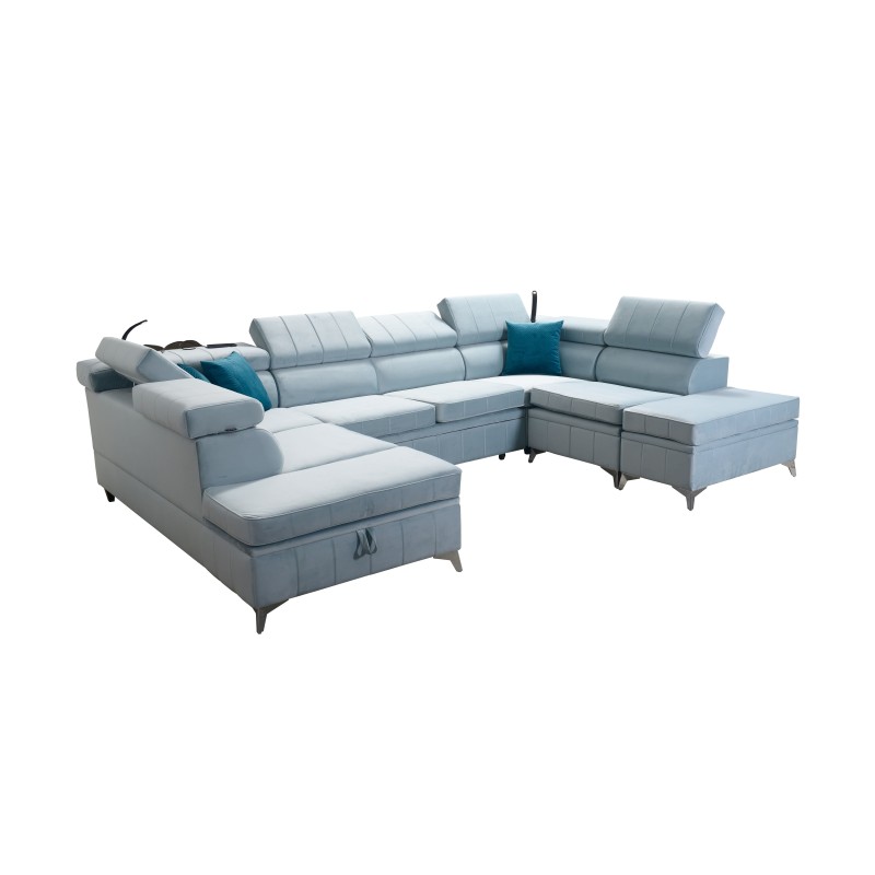 Modena VIII corner sofa with sleeping function Velvet, Amor velvet 4309 - elegance and functionality in one Modena VIII corner sofa with sleeping function Velvet, Amor velvet 4309 - elegance and functionality in one