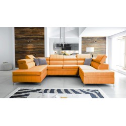 Narożnik Modena VIII z funkcją spania Velvet, Amor velvet 4309 - elegancja i funkcjonalność w jednym