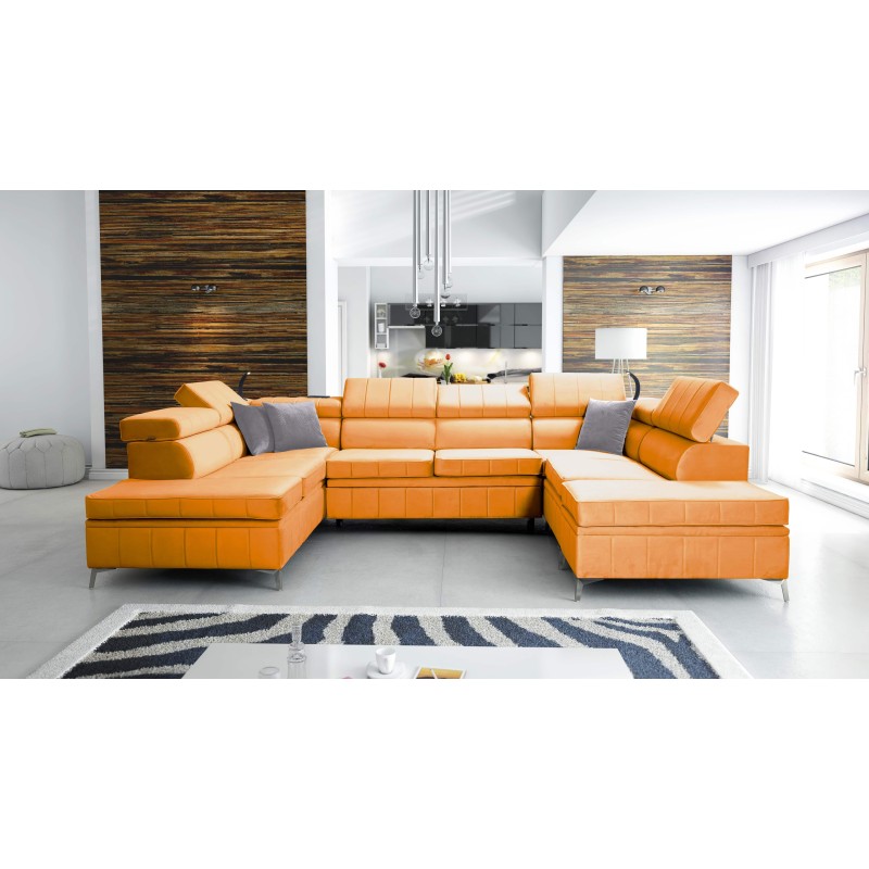 Modena VIII corner sofa with sleeping function Velvet, Amor velvet 4309 - elegance and functionality in one Modena VIII corner sofa with sleeping function Velvet, Amor velvet 4309 - elegance and functionality in one