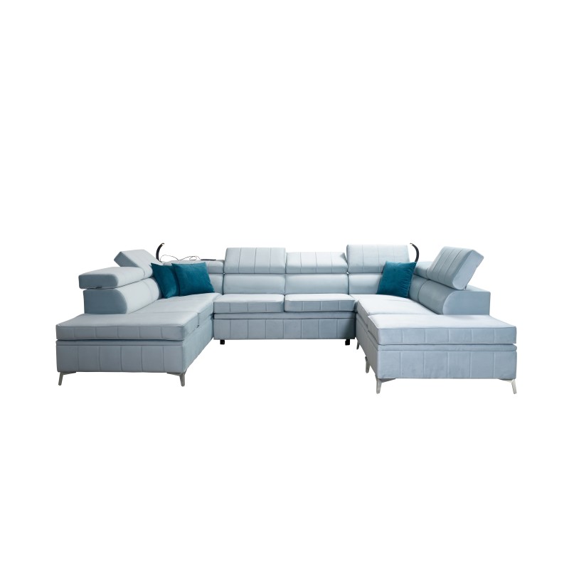 Modena VIII corner sofa with sleeping function Velvet, Amor velvet 4318 - elegance and functionality in one Modena VIII corner sofa with sleeping function Velvet, Amor velvet 4318 - elegance and functionality in one