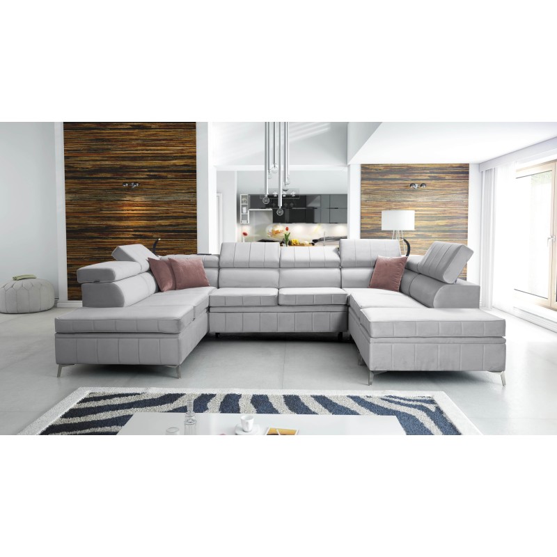 Modena VIII corner sofa with sleeping function Velvet, Amor velvet 4318 - elegance and functionality in one Modena VIII corner sofa with sleeping function Velvet, Amor velvet 4318 - elegance and functionality in one