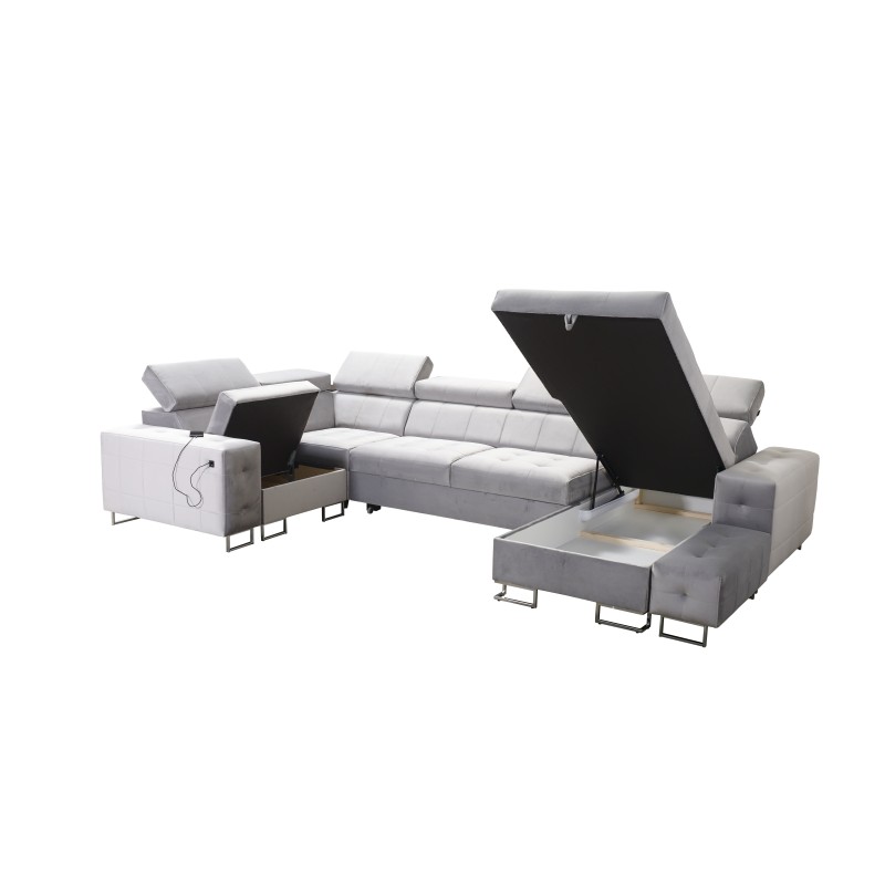 Esquina Fusion IV con asiento capitoné, función de cama y puerto USB | Terciopelo | Hidrofóbico, Magic Velvet 2229 Esquina Fusion IV con asiento capitoné, función de cama y puerto USB | Terciopelo | Hidrofóbico, Magic Velvet 2229