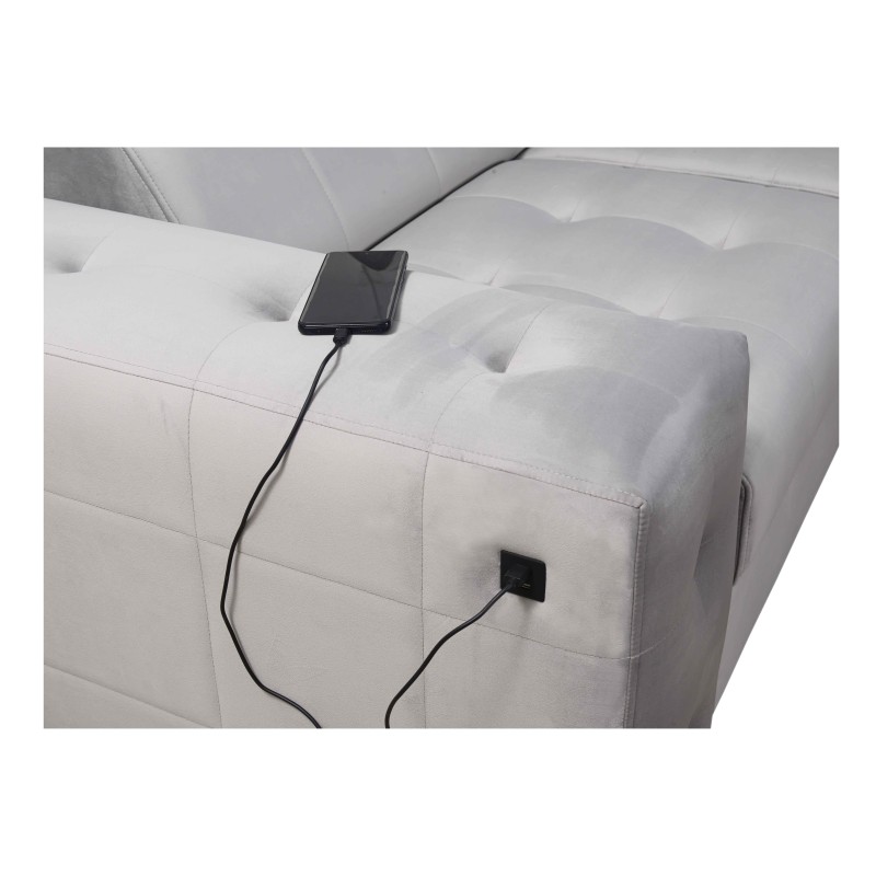 Esquina Fusion IV con asiento capitoné, función de cama y puerto USB | Terciopelo | Hidrofóbico, Magic Velvet 2229 Esquina Fusion IV con asiento capitoné, función de cama y puerto USB | Terciopelo | Hidrofóbico, Magic Velvet 2229