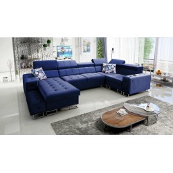 Fusion IV corner sofa with quilted seat, sleeping function, and USB port | Velvet | Hydrophobic, Magic Velvet 2216 Fusion IV corner sofa with quilted seat, sleeping function, and USB port | Velvet | Hydrophobic, Magic Velvet 2216