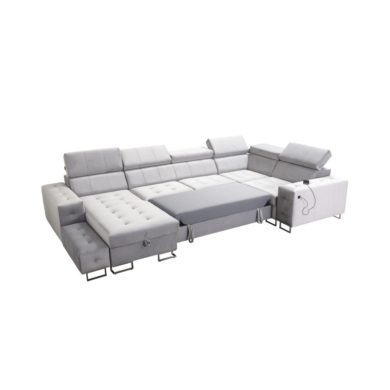 Esquina Fusion IV con asiento capitoné, función de cama y puerto USB | Terciopelo | Hidrofóbico, Magic Velvet 2229 Esquina Fusion IV con asiento capitoné, función de cama y puerto USB | Terciopelo | Hidrofóbico, Magic Velvet 2229