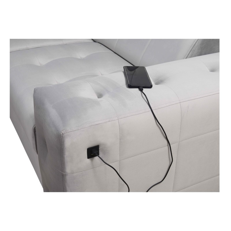 Esquina Fusion IV con asiento capitoné, función de cama y puerto USB | Terciopelo | Hidrofóbico, Magic Velvet 2229 Esquina Fusion IV con asiento capitoné, función de cama y puerto USB | Terciopelo | Hidrofóbico, Magic Velvet 2229