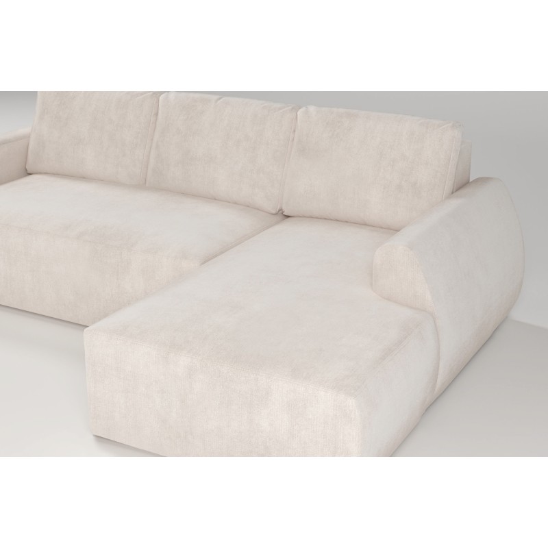 Nilo corner sofa with sleeping function and USB port in Velour fabric, Wave 10 - Comfort and style in one Nilo corner sofa with sleeping function and USB port in Velour fabric, Wave 10 - Comfort and style in one